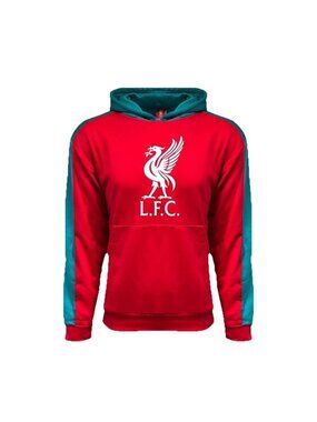 Liverpool FC Hoodie, Red/Teal, Licensed, Adult Large Lightweight Knit